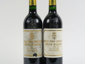 Vente aux enchères 2 BOUTEILLES CHÂTEAU PICHON LONGUEVILLE COMTESSE DE LALANDE GCC PAUILL