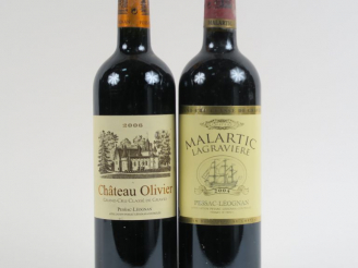 Vente aux enchères 2 BOUTEILLES CC GRAVES : 1 CHÂTEAU MALARTIC LAGRAVIERE 2004 - 1 CHÂTEA