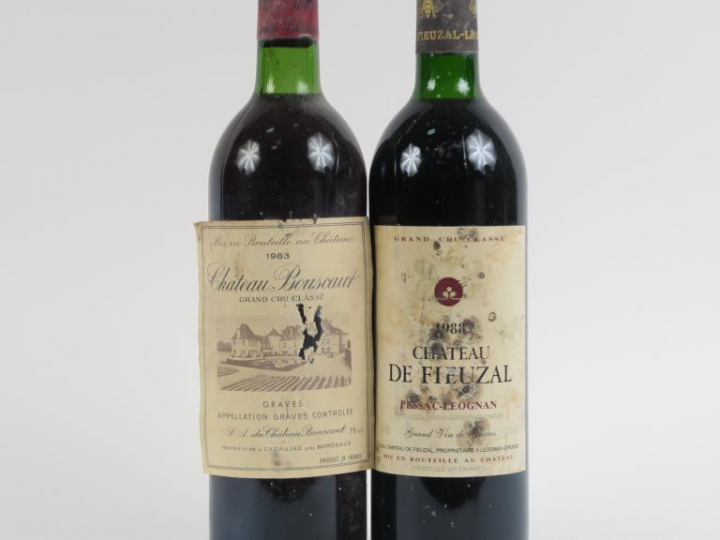 2 BOUTEILLES CC GRAVES : 1 CHÂTEAU DE FIEUZAL 1988 BG/ET - 1 CHÂTEAU B