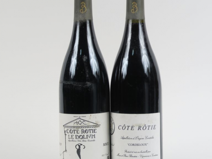 2 BOUTEILLES CÔTE ROTIE MARIE   PIERRE BÉNETIÈRE - 1 'LE DOLUM' 2010 -