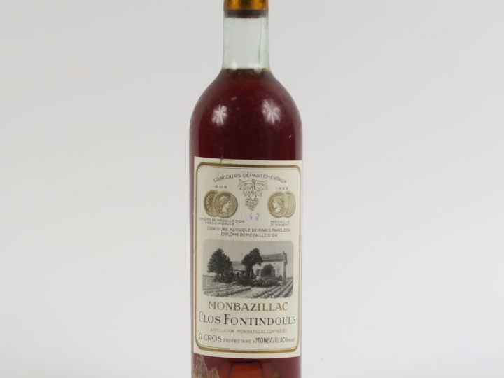 1 BOUTEILLE CLOS FONTIDOULE MONBAZILLAC - 1942 - BG