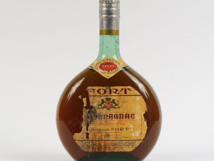1 VIEILLE BOUTEILLE ARMAGNAC MARIUS FORT - ELA