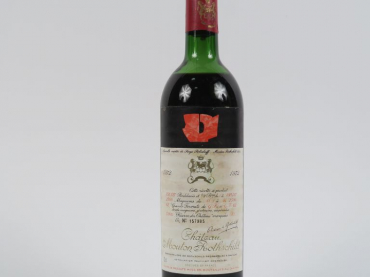1 BOUTEILLE CHÂTEAU MOUTON ROTHSCHILD 1er GCC PAUILLAC - 1972 - MEP