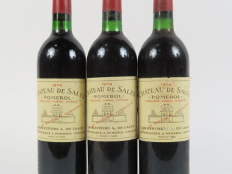 Vente aux enchères 3 BOUTEILLES CHÂTEAU DE SALES POMEROL - 1974