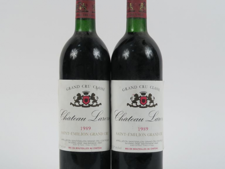 2 BOUTEILLES CHÂTEAU LAROZE GC ST EMILION - 1989 - BG