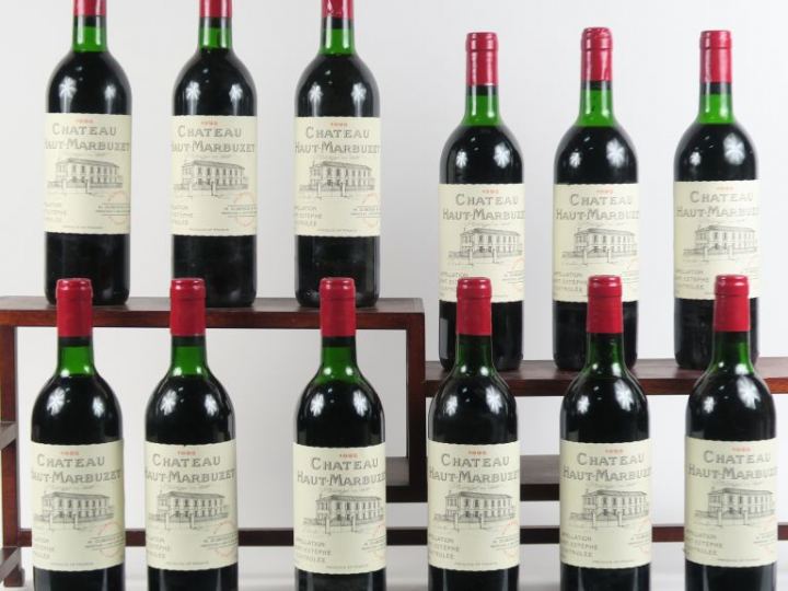 12 BOUTEILLES CHÂTEAU HAUT MARBUZET ST ESTEPHE - 1995 - CBO - 1 BG/2 L