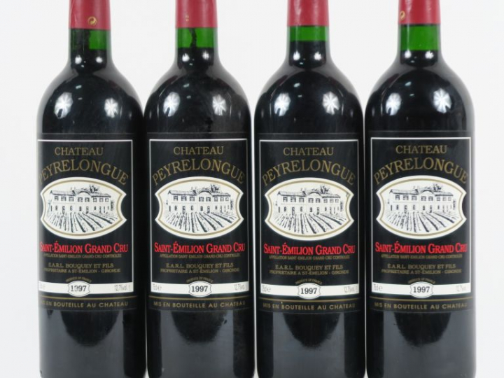 4 BOUTEILLES CHÂTEAU PEYRELONGUE GC ST EMILION - 1997