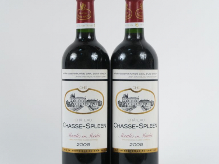 2 BOUTEILLES CHÂTEAU CHASSE SPLEEN MOULIS - 2006