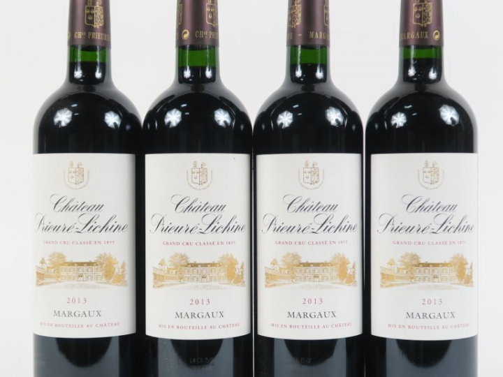 4 BOUTEILLES CHÂTEAU PRIEURE LICHINE GCC MARGAUX - 2013