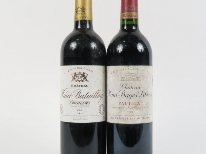 2 BOUTEILLES GCC PAUILLAC - 1 CHÂTEAU HAUT BAGES LIBERAL 1996 - 1 CHÂT