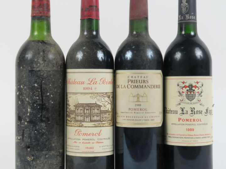4 BOUTEILLES POMEROL : 1 CHÂTEAU PRIEURS DE LA COMMANDERIE 1988 BG - 1