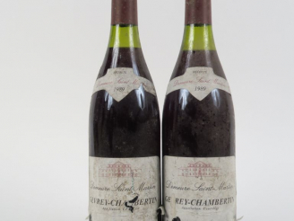 Vente aux enchères 2 BOUTEILLES GEVREY CHAMBERTIN DEMEURE SAINT MARTIN - 1989 - ELA/BS