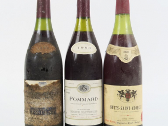 Vente aux enchères 3 BOUTEILLES : 1 POMMARD ROGER SAUVESTRE 1990 - 1 NUITS ST GEORGES BEY