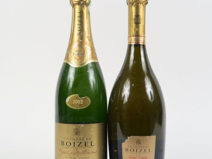 2 BOUTEILLES CHAMPAGNE BOIZEL : 1 BRUT 2002 - 1 GRAND VINTAGE 2004
