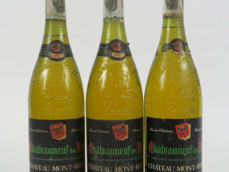 Vente aux enchères 3 BOUTEILLES CHATEAUNEUF DU PAPE BLANC CHÂTEAU MONT REDON 1992 - 1 à 4
