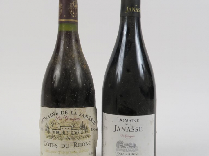 2 BOUTEILLES CÔTES DU RHÔNE 'LES GARRIGUES' DOMAINE DE LA JANASSE : 1 