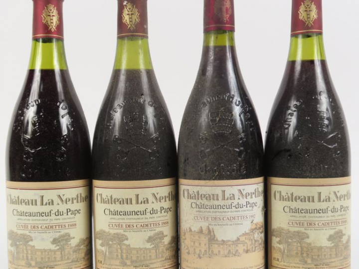 4 BOUTEILLES CHATEAUNEUF DU PAPE CHÂTEAU LA NERTHE 'CUVÉE DES CADETTES