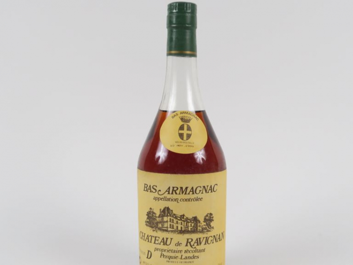 1 BOUTEILLE BAS ARMAGNAC CHÂTEAU DE RAVIGNAC 46° - 1980 - MISE : 10/11