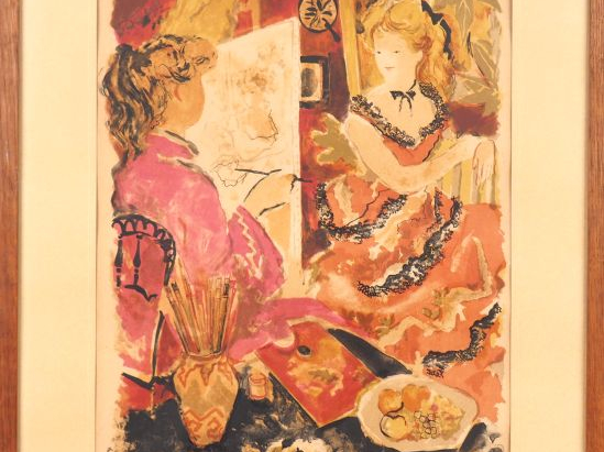 Emilio GRAU-SALA. "La pose". Lithographie, épreuve d'artiste signée et