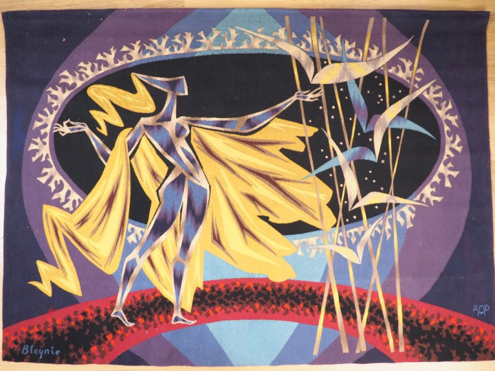 BLEYNIE. "Onirie". Tapisserie d'Aubusson atelier ANDRAUD-DETHEVE. Sign