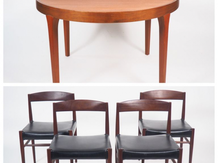 GUDME MOBELFABRIK. Salle à manger danoise en Teck. Comprenant :  - une