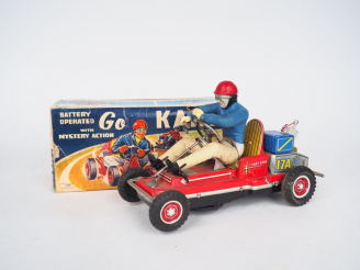 Vente aux enchères TN NOMURA 1960-1970 Battery toys. Voiture Go-Kart en boite d'origine, 