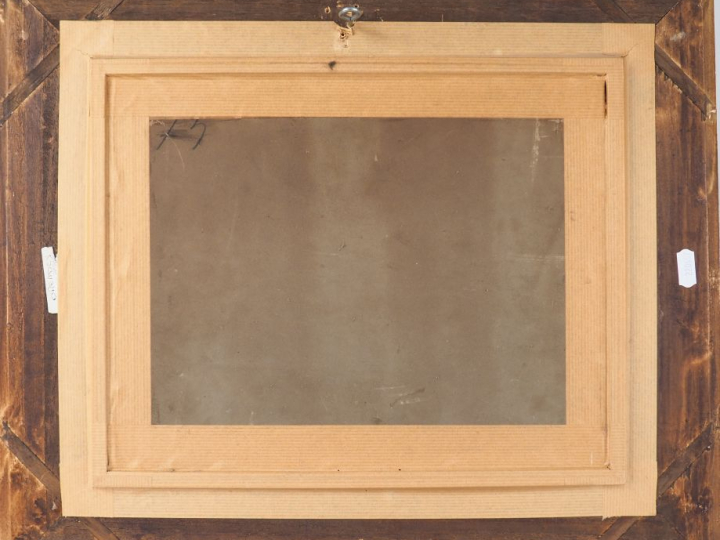 JANSSAUD. "Plage bretonne animée". Pastel, signé en bas à gauche. Dim.