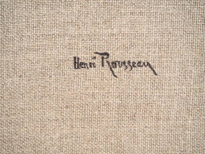 Henri ROUSSEAU. (attribué à). "Jardin de la ferrage à Grasse". Huile s