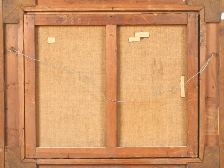 P. VALMON. "Nature morte au bouquet de fleurs" Huile sur toile, signée