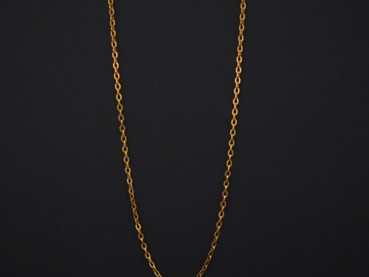 	Collier en or jaune, maille forçat. Long. 49,5 cm Poids. 13,65 g