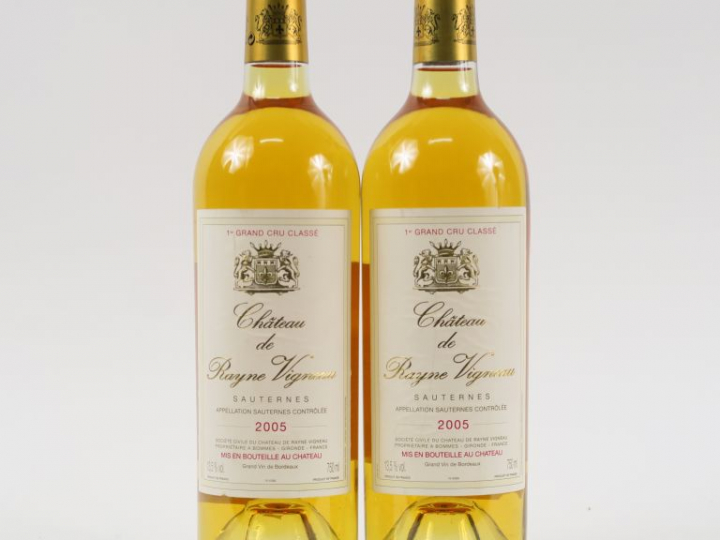 2 BOUTEILLES CHÂTEAU RAYNE VIGNEAU 1er CC SAUTERNES - 2005