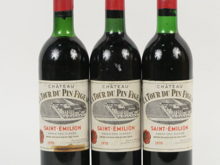 3 BOUTEILLES CHÂTEAU LA TOUR DU PIN FIGEAC GCC ST EMILION - 1970 - 2 B