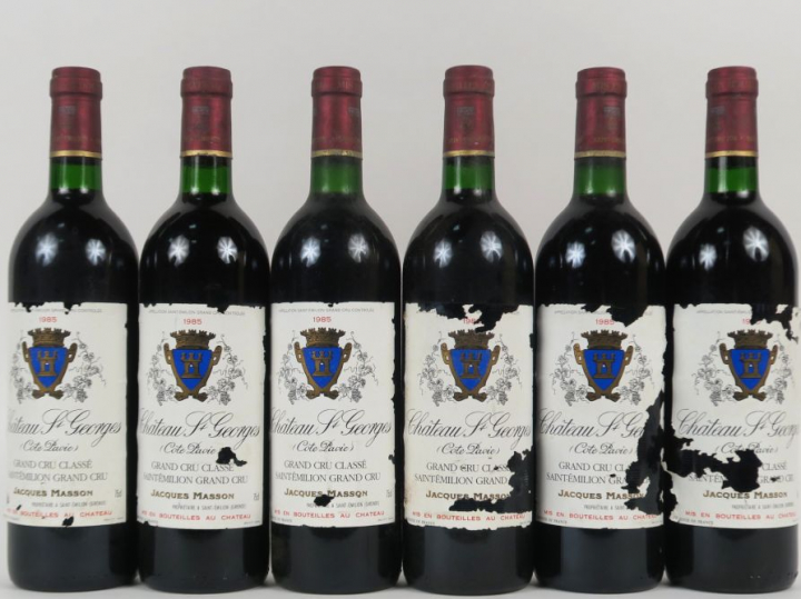 6 BOUTEILLES CHÂTEAU ST GEORGES GCC ST EMILION - 1985 - CBO - BG/EA
