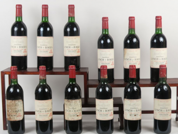 12 BOUTEILLES CHÂTEAU LYNCH BAGES GCC PAUILLAC - 1985 - CBO - 6 BG/8 L