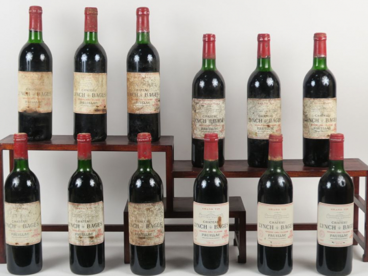 12 BOUTEILLES CHÂTEAU LYNCH BAGES GCC PAUILLAC - 1985 - 3 LB/4 LB-HEP/