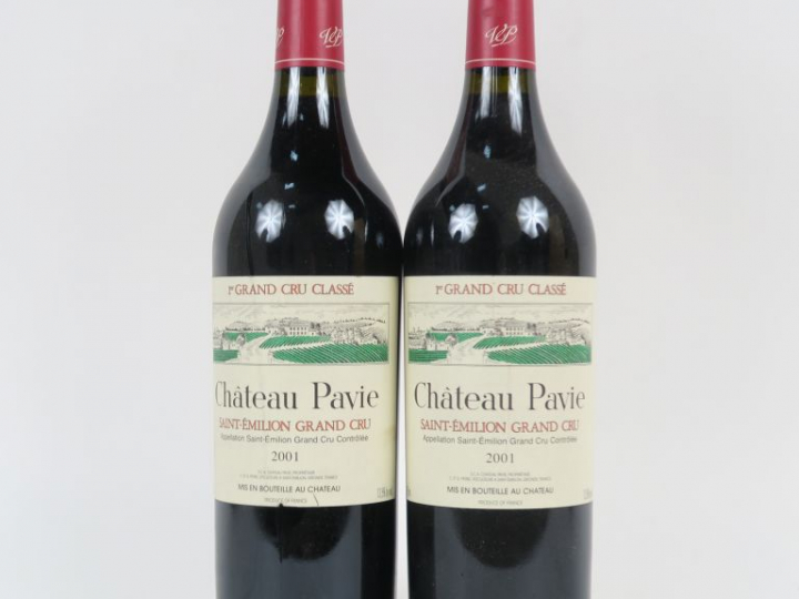 2 BOUTEILLES CHÂTEAU PAVIE 1er GCC ST EMILION - 2001