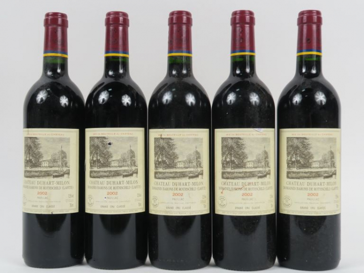 5 BOUTEILLES CHÂTEAU DUHART MILON GCC PAUILLAC - 2002