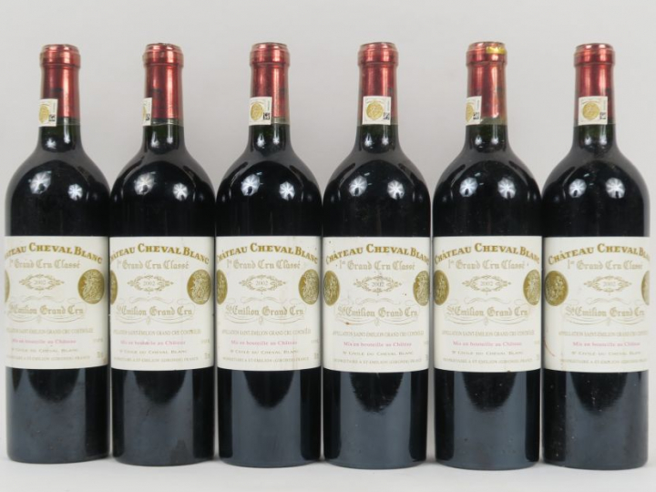 6 BOUTEILLES CHÂTEAU CHEVAL 1er GCC ST EMILION - 2002