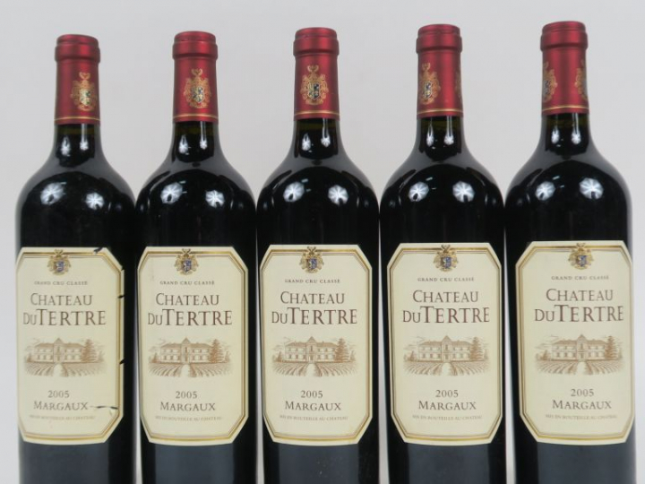 5 BOUTEILLES CHÂTEAU DU TERTRE GCC MARGAUX - 2005