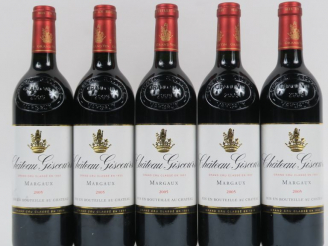 Vente aux enchères 5 BOUTEILLES CHÂTEAU GISCOURS GCC MARGAUX - 2005