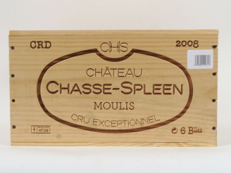 Vente aux enchères 6 BOUTEILLES CHÂTEAU CHASSE SPLEEN CB MOULIS - 2008 - CBO