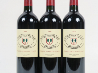 Vente aux enchères 3 BOUTEILLES CHÂTEAU PAVIE MACQUIN GCC ST EMILION - 2009