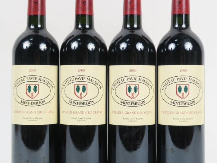 4 BOUTEILLES CHÂTEAU PAVIE MACQUIN GCC ST EMILION - 2009