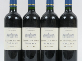 Vente aux enchères 4 BOUTEILLES CHÂTEAU D'ARSAC CB MARGAUX - 2009