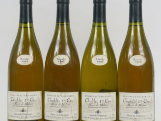 Vente aux enchères 4 BOUTEILLES CHABLIS 1er CRU 'MONT DE MILIEU' HENRI DE VILLAMONT - 199