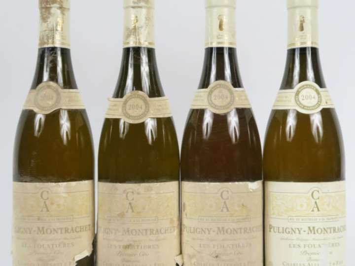 4 BOUTEILLES PULIGNY MONTRACHET 1er CRU 'LES FOLATIÈRES' CHARLES ALLEX