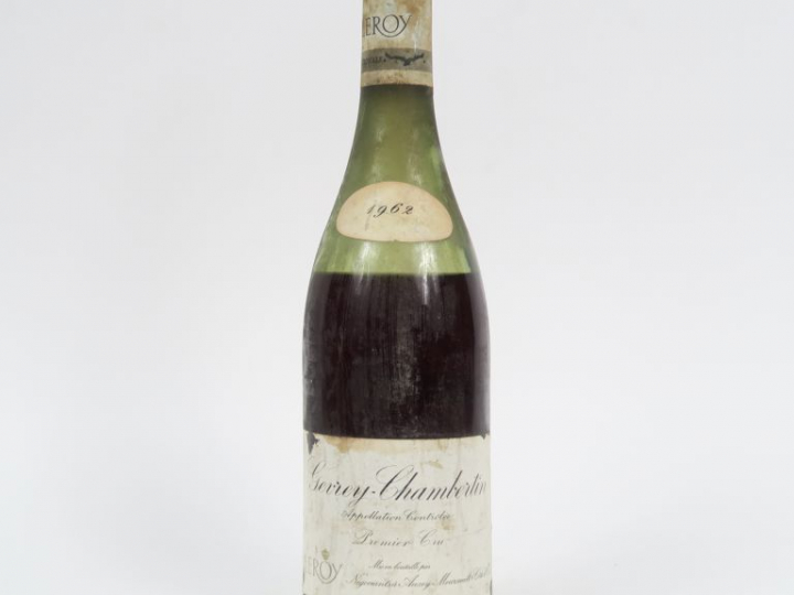 1 BOUTEILLE GEVREY CHAMBERTIN 1er CRU LEROY - 1962 - 8 CM/CAPS AB/EA
