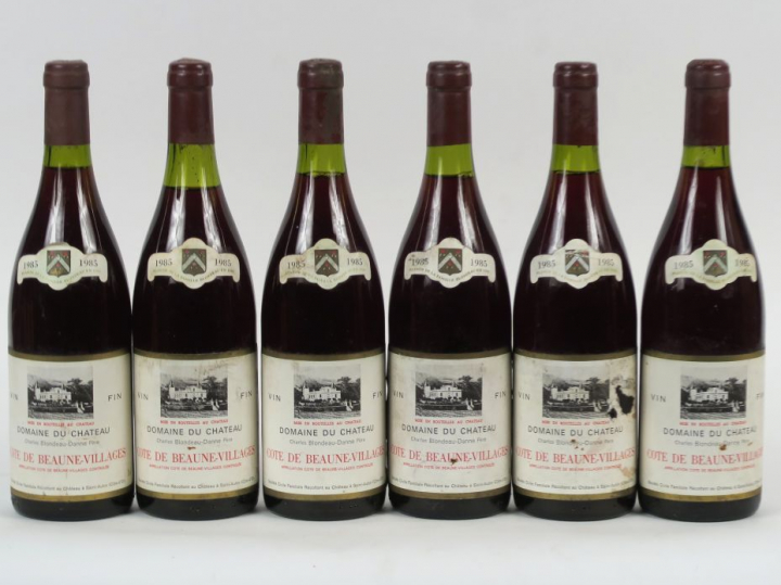 6 BOUTEILLES COTE DE BEAUNE VILLAGES DOMAINE DU CHÂTEAU - 1985