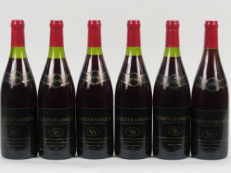 Vente aux enchères 6 BOUTEILLES GEVREY CHAMBERTIN DANIEL GALLOIS - 1990