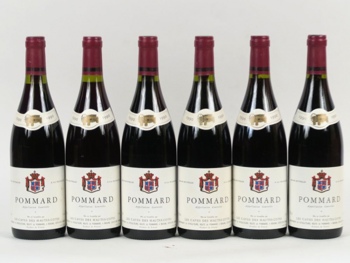6 BOUTEILLES POMMARD LES CAVES DE HAUTES COTES - 1990